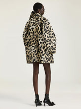 Givenchy Beige Leopard Jacquard Cocoon Coat