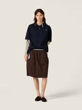 Miu Miu Navy and Olive Layered Jersey Polo Shirt