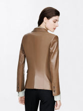 Tom Ford Taupe Lamb Leather Single-Breasted Jacket