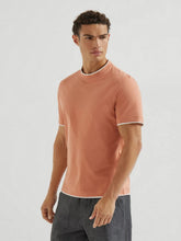 Brunello Cucinelli Apricot Cotton Faux-Layered Crew Neck T-Shirt