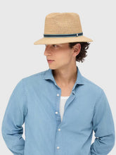 Borsalino Natural Turquoise Argentina Fine Raffia Crochet Hat