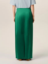Ami Paris Bottle Green Straight Wool Blend Maxi Skirt