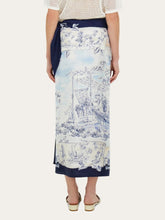 Ferragamo Blue Voyage Print Silk Sarong