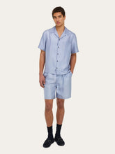 Ferragamo Light Denim Silk Monogram Shirt