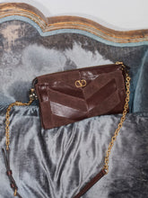 Valentino Garavani Ebony Panthea Small Leather Chevron Shoulder Bag