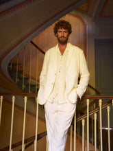 120% Lino White Drawstring Linen Pants