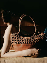 HEREU Tan Elma Braided Leather Shoulder Bag