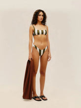Haight Olive Stripes Thidu Bikini Top