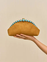 Cult Gaia Toasted Caramel Una Suede Clutch