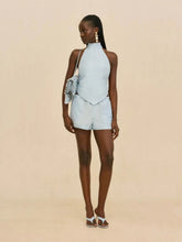 Cult Gaia Coastal Bina Linen Blend Halter Top