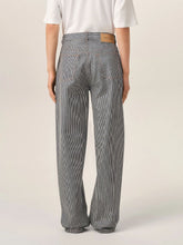Ami Paris Indigo and Ecru Striped Baggy-Fit Cotton Jeans