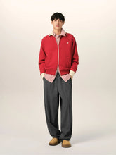 Ami Paris Carbon Grey Elasticated-Waist Wool Trousers
