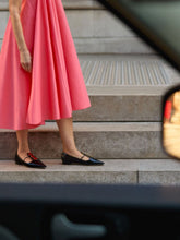 Manolo Blahnik Black Khafre Patent Leather Flat Pumps