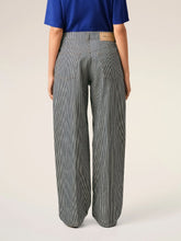 Ami Paris Indigo and Ecru Striped Balloon Jeans