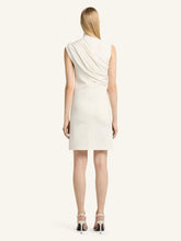 Courrèges Heritage White Twist Mockneck Mini Dress