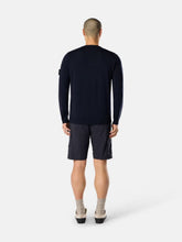 Stone Island Navy Blue Pure Wool Crewneck Jumper