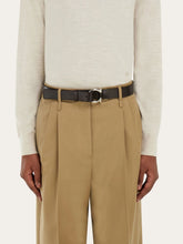 Ferragamo Dark Brown Calfskin Gancini Leather Belt
