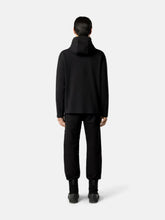 Stone Island Black Organic Cotton Zip-Up Hooded Sweatshirt