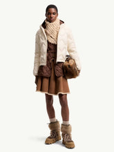 Moncler Ivory Arvouinne Hooded Triangle-Quilted Short Down Jacket