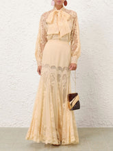 Zimmermann Sand Valiant Panelled Lace Maxi Skirt