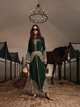 Johanna Ortiz Green and Ecru Windborne Woman Tunic Dress