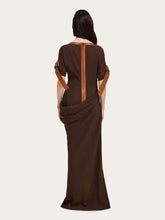 Ferragamo Espresso Brown Long Viscose Dress