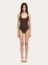 Ferragamo Espresso Gancini One-Piece Swimsuit