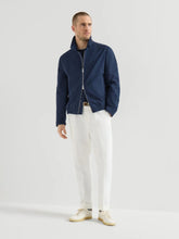 Brunello Cucinelli White Cotton Gabardine Pleated Trousers