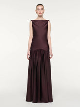 Roland Mouret Brown Twisted Strap Maxi Gown
