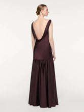 Roland Mouret Brown Twisted Strap Maxi Gown
