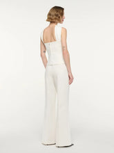Roland Mouret Cream Scarf Neckline Bustier Top