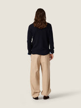 Miu Miu Navy Virgin Wool Crewneck Pullover