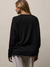 James Perse Black Vintage French Terry Relaxed Sweatshirt