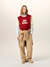 Ami Paris Ruby Red Cotton Logo T-Shirt