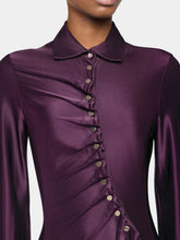 Rabanne Magenta Purple Asymmetric Mini Dress