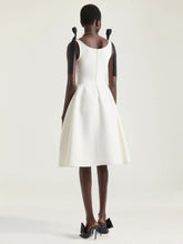 Givenchy White Compact Knit Midi Dress with Bows