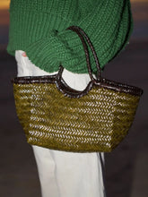 Dragon Diffusion Nantucket Small Khaki and Black Woven Tote