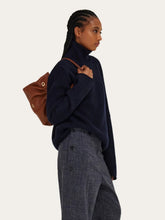 Ferragamo Cognac Small Soft Leather Shoulder Bag