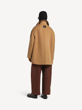 Balenciaga Beige Short Cotton Peacoat