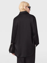 Stella McCartney Black Fringed Satin Shirt