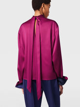 Stella McCartney Pink Tie-Back High-Neck Satin Top