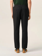 Ami Paris Black Elasticated-Waist Wool Trousers