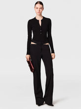 Stella McCartney Black Zipper-Detail Straight-Leg Trousers