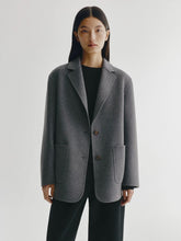 Lisa Yang Mid Grey Doublé Wool Cashmere Blazer