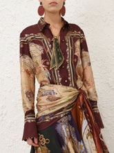 Zimmermann Plum Scarf Valiant Silk Twill Shirt