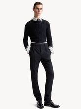 Saint Laurent Black Tapered Wool Flannel Trousers