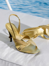 Versace Gold Gianni Metallic Nappa Leather Sandals