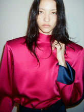 Stella McCartney Pink Tie-Back High-Neck Satin Top