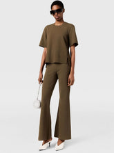 Stella McCartney Brown Compact Knit Short Sleeve Top