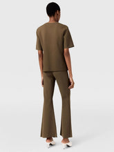 Stella McCartney Brown Compact Knit Short Sleeve Top